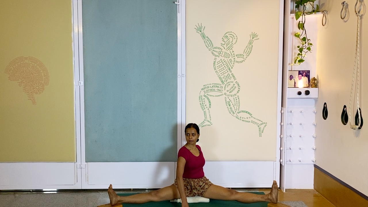 Supported Back Arches: Ekapada Viparita Dandasana on Chair - Image 2