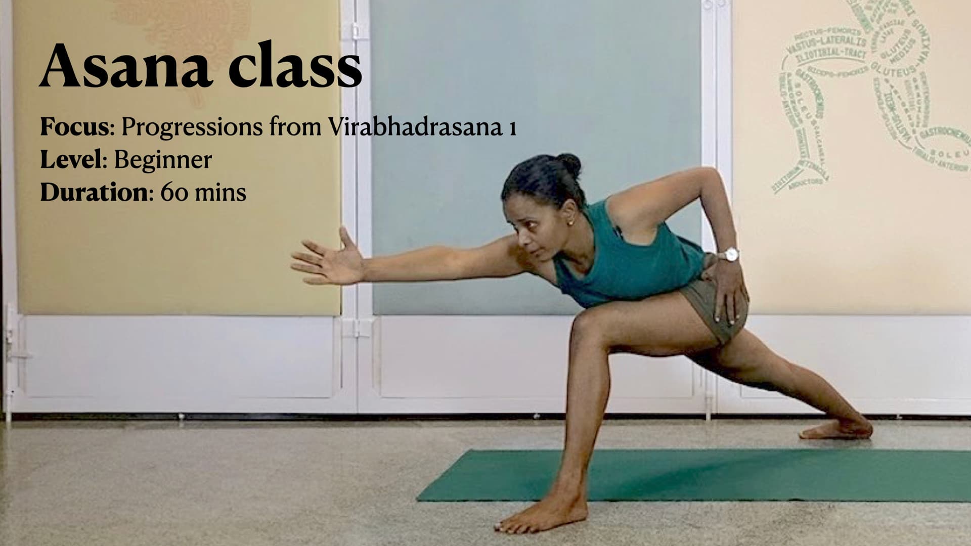 Progressions from Virabhadrasana1 to Twists and Abdominals - Parivrtta Parsvakonasana
