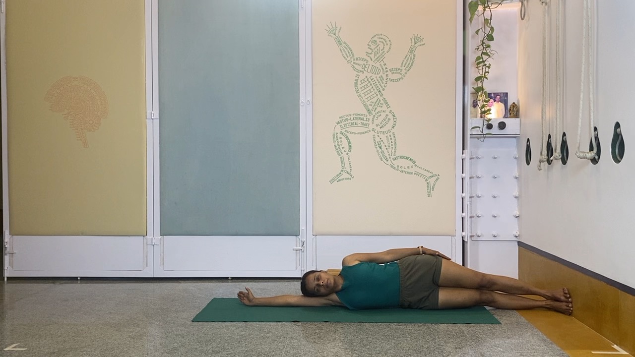 Progressions from Virabhadrasana1 to Twists and Abdominals - Parivrtta Parsvakonasana - Image 3