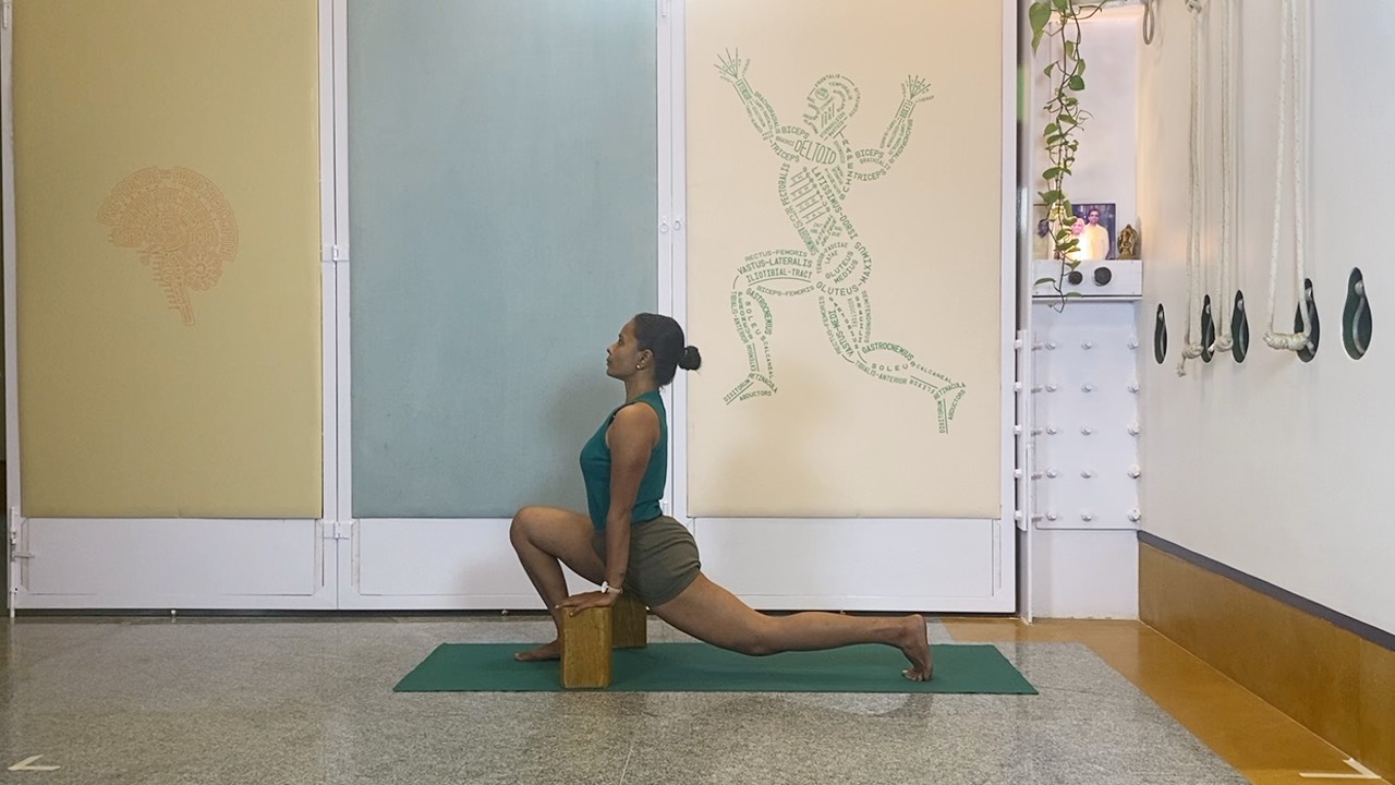 Progressions from Virabhadrasana1 to Twists and Abdominals - Parivrtta Parsvakonasana - Image 9