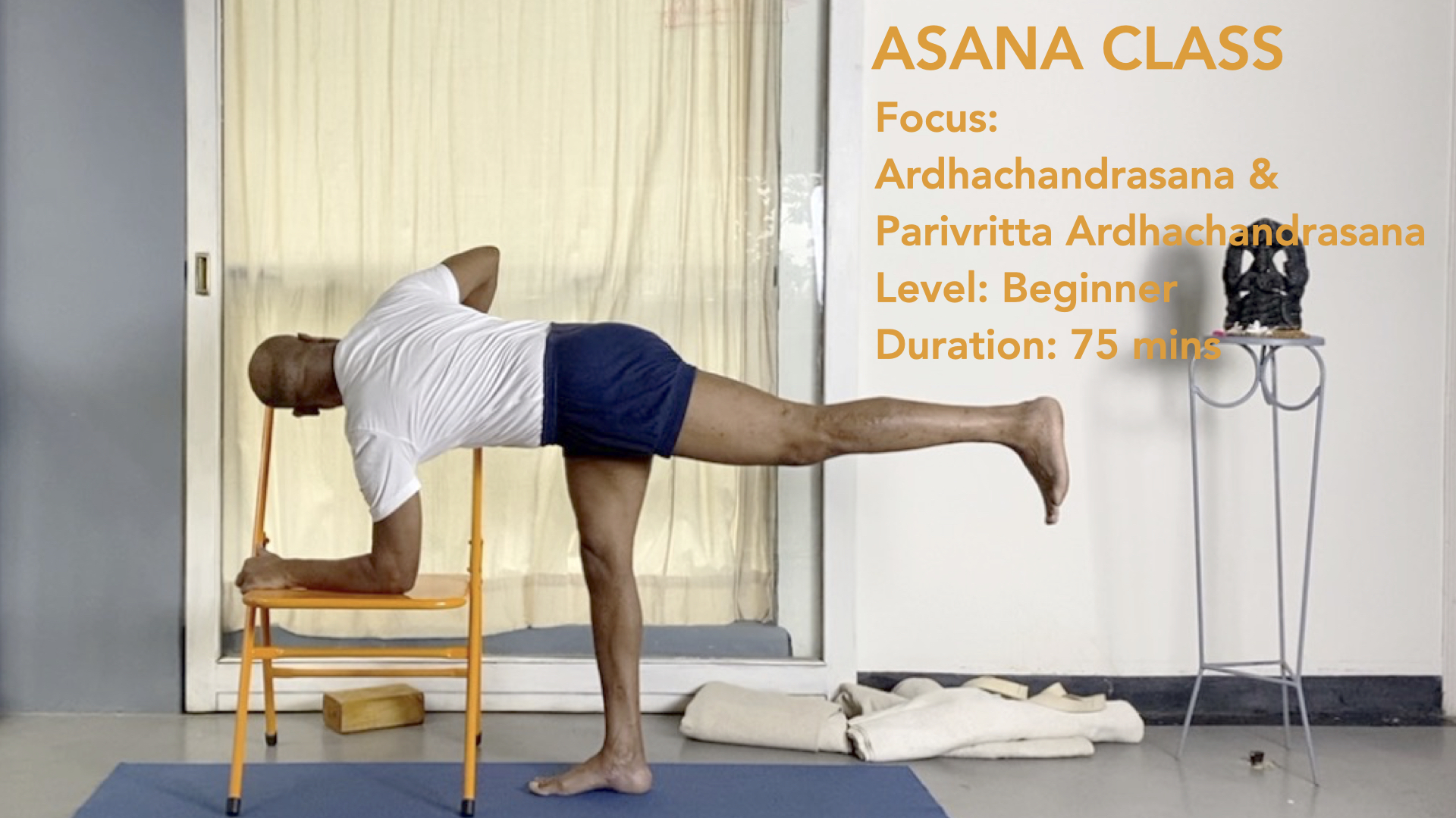 Ardhachandrasana and Parivrtta ardha chandrasana